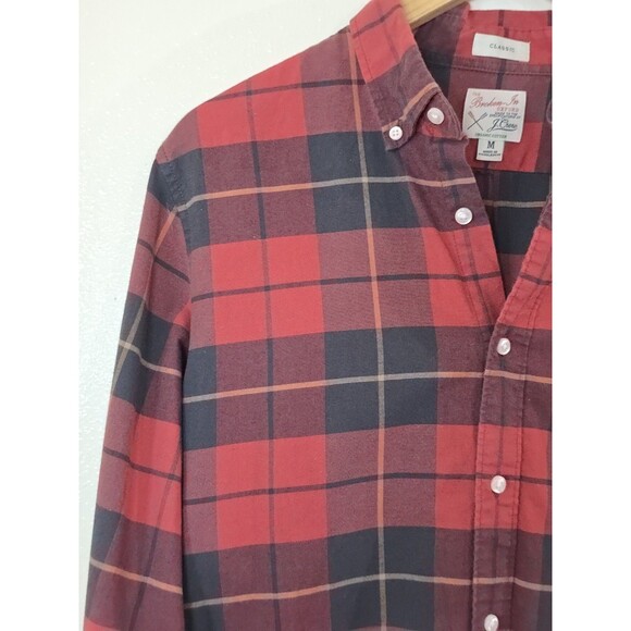 J Crew Broken-In Oxford Shirt Tartan  Mens Medium Classic Fit Plaid Button Down - Picture 4 of 11
